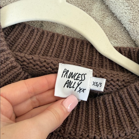 princess polly Brown Crew Neck Sweater - Picture 2 of 2